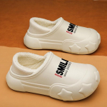 Naiste Meeste Sussid EVA Veekindlad Talvised Soojad Mugavad Udune Pl&uuml;&uuml;s Vooder Sisselibistatavad Kodu Maja Platvorm Klotsid Kingad Sise- V&auml;listingimustes 36-37