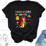 Manana Sera Bonito T-s&auml;rk naine l&uuml;hikeste varrukatega Karol G Merch Music Tomorrow Be Nice T-s&auml;rk Trendikas Sirena Tees T&auml;navar&otilde;ivad M beež