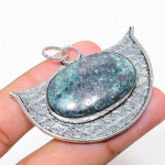 Ruby in Fuchsite Ethnic 925 Sterling Silver Jewelry Pendant 1.77 e6h28