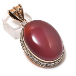 Italian Red Coral Handmade Copper Jewelry Pendant 2.17 d6h76