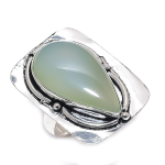 Aquamarine Handmade 925 Sterling Silver Jewelry Ring Size 9 z8k67