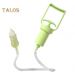 Silikoonist ninaaspiraator ninapuhastaja kompaktne disain kaasaskantav kasutajas&otilde;bralik imupump manuaalne ninaaspiraator lastele heleroheline v&auml;rv