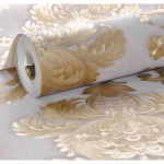 Khaki antiikkne kuldne damask tape elutuppa v&otilde;i magamistuppa veekindel PVC seinapaber kodu kaunistus 10m/rull Euroopa luksus 10mx53cm