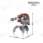 T&auml;htedevaheline filmi droidid MOC ehitusklotsid DIY ulme &auml;mblik h&auml;vitaja lahinguroboti mudelid klotsid kokkupanek m&auml;nguasjad lastele kingitus