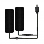 Mootorratta Soojendusega K&auml;epidemed Lenkstangid USB Reguleeritavad Soojustatud Rolleri Lenkstangid Elektrilised Tarvikud Jalgratta Soojendamine J3W1 must