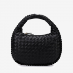 2025 Trendikas kootud hobo kott naistele Stiil poolkuu &otilde;lakott V&auml;ike poolkuu crossbody rahakott must