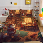 J&otilde;ulutr&uuml;kk 3D-tr&uuml;kk Pol&uuml;ester Padjap&uuml;&uuml;r Tekikott Kahe- v&otilde;i Kolmeosaline Komplekt EU Single 135*200