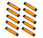 24V Auto Kollane LED K&uuml;lgm&auml;rgutuletuli, 6 Riba, Universaalne Komplekt 10 tk, Veoauto kollane