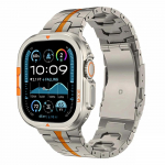 Luksuslik korpus+rihm Apple Watch Series10 46mm jaoks, titaanmetallist k&auml;ev&otilde;ru, k&otilde;va raam, kaitsekate Iwatch Ultra 2/1 49mm 44mm 45mm jaoks 45mm