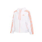 Adidas triibuline v&auml;rviplokkide kapuutsiga jope naistele &Uuml;ler&otilde;ivad Valge HT8752 XL