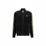Adidas Originals Sametjakk JP Triibuline Tikitud Logo T&otilde;mblukuga Jakk Meeste Jakid Must HR3445 XXXL
