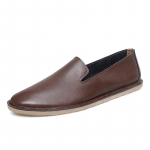 Moodsad k&auml;sit&ouml;&ouml;nahast slip-on kingad Vabaaja pehmed meeste loaferid Lihtsad mugavad mokassiinid Hingavad meeste paadikingad Moodsad &auml;rikingad 36