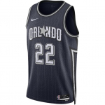 Nike X NBA Orlando Magic Wagner 2024 Hooaeg City Edition S&auml;rk 22 Number T&auml;ht Logo Pullover Korvpalli Tanktop Unisex s&auml;rk S&uuml;gavsinine DX8544-419 L