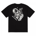 Vans X Space Molly Mugav Mitmek&uuml;lgne Moodne Tr&uuml;kitud L&uuml;hikeste Varrukatega T-s&auml;rk Unisex Topp VN000RA7BLK1 S