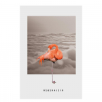 Moodne stiil Naljakas roosa P&auml;ris Flamingo l&otilde;uendimaaling Plakatid ja v&auml;ljatr&uuml;kid Seinapildid Elutoa magamistoa sisekujundus 20x30cm