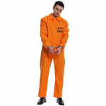 Halloween Oranž Vangikost&uuml;&uuml;m Mehed Naised Cosplay Esituspeo Kost&uuml;&uuml;mid S&uuml;gis Pikk Varrukas Rev&auml;&auml;riga T&otilde;mblukuga Kombinesoonid L oranž