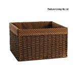 Rotangist punutud kaanega hoiukorv - Kosmeetikaorganisaator ja suupistekarp Extra Large [41*30*28cm]