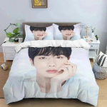 Luksuslik uus 3D-tr&uuml;kiga Korea populaarne meeslauljate grupi voodipesukomplekt, tekikott voodikomplekt tekkikate Kuninga/Kuninganna suurusega voodipesukomplekt 70x133cm 2pcs