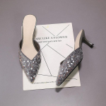 Slippers Terava Ninaga Naiste Sussid V&auml;lisjalan&otilde;ud Naistele Kontsaga Sandaalid Kristallid Ehted Rhinestone EVA Odavad Premium M&uuml;&uuml;k 35