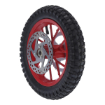 12,5x2,75in Mini Jalgratta Tagaratas Libisemisvastane Kumm Terasest Sulam 47cc 49cc 2 Taktiline Krossikas jaoks Red gray