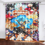 Dragon Ball Anime Kardinad elutuppa magamistuppa Blackout Kardinad 1 tk Kodu Dekoor Perforeeritud Tolmukindel 100x140cm&Grommet Top