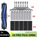 Sobib Ecovacs X8 Pro Omni Tarvikutele Peamine K&uuml;ljepintsel Hepa Filter Lapp Tolmukott Asendusosad