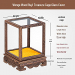 Roosipuust K&auml;sitsi Nikerdustega Aardekorv Klaasist Vitriinkarp Buddha Kujudele