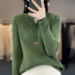 S&uuml;gisene naiste kampsun Temperament Pullover &Uuml;markaelus Tavaline kampsun Naiste kudum XXL roheline