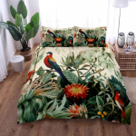 Traditsiooniline Pastellv&auml;rviline Lilleline Lindudega Tekikott Komplekt King Queen Double Full Twin Single Suurused Voodipesu Komplekt 140x210cm