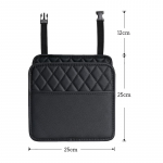 Multifunktsionaalne autoistme seljatoe hoiukott Nahast hoiukott Pr&uuml;gikott Hoiukott Pr&uuml;gikasti hoiustamine enamiku mudelite jaoks must