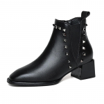Moodsad Mustad Lahedate Neetidega Ankle Boots Naistele K&otilde;rge Kvaliteediga Chelsea Saapad Briti Vabaaja Saapad Naiste Platvormiga L&uuml;hikesed Saapad 35 must