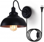 Lightess Retro Seinavalgusti, Pistikupesaga, H&auml;mardatav, P&otilde;hjamaade stiilis, T&ouml;&ouml;stuslik Seinale paigaldatav lamp, Paigaldust ei vaja, L&uuml;litiga,