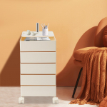 5-korruseline 360&deg; p&ouml;&ouml;rlev metallist kapp diivani k&otilde;rvale, valge/oranž/khaki/kollane iseseisev hoiuriiul 41,5*31,5*61 cm k&ouml;&ouml;kidesse valge