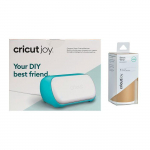 Machine de d&eacute;coupe Cricut Joy + vinyle permanent dor&eacute; 304,8 x 13,9 cm sinine