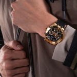 Guess Kell Meestele Continental Multifunktsionaalne Kolme Silmaga Tihikupaneel Pruun/Must/Khaki Nahkrihmaga Kell Meestele Kingitus Meestele GW0262G2