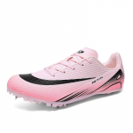 Meeste Jooksuv&auml;ljakukingad Jooksuketsid Pehmed Professionaalsed Kergej&otilde;ustikukingad Kaugush&uuml;pe Sprinter Kerge Kaal Libisemiskindlad Naastud V&otilde;istlus Race Racing Match 41 roosa