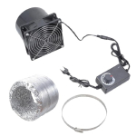 12cm 12V 210CFM Inline Reguleeritav V&auml;ljat&otilde;mbeventilaator Sobib Keevitus suitsudele 3D-printeri korpusele V&auml;ikese ruumi ventilatsioon 1 gray