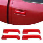 Red Exterior Door Handle Panel Bezel Cover Trim For FORD F150 2015 2016 to