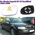 Parempoolne vasakpoolne soojendusega tiibpeegli klaas tahavaateplaat Skoda Superb B5 3U pind t&otilde;stetud 2006 2007 2008 vahetus 1pc Right
