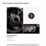 Betterhumz For Ford Mustang GT 2024 2025- Make of Alcantara Car Interior Center Console AD Volume knob Trim Stickers Accessories Carbon Leather