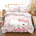 Hello Kitty magamistoa laste voodipesukomplekt tekikott Comfort Queen koos padjap&uuml;&uuml;riga j&otilde;ulukingitused kodule AU Double(180*210cm)3pcs