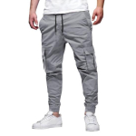 Meeste cargo p&uuml;ksid Jaapani stiilis mitme taskuga, n&ouml;&ouml;riga reguleeritav elastne v&ouml;&ouml;koht, pahkluu&auml;&auml;rtega, l&otilde;dvad p&uuml;ksid matkamiseks, t&ouml;&ouml;ks, reisimiseks XXXL helehall v&auml;rv