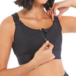 Naiste spordirinnahoidjad sukkp&uuml;ksid Crop Top joogavesti ees t&otilde;mblukk, reguleeritav rihm, p&otilde;rutuskindel j&otilde;usaal Fitness Athletic rinnahoidja XXXXL must