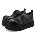 Johnature Kasvu suurendavad Paksude Talladega Kingad Paelad Ehtne Nahk Mugavad Naiste K&otilde;rge Kontsaga Kingad 34 must