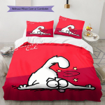 Simon's Cat Muster Voodipesu, Tekikomplekt Tekikate Padjap&uuml;&uuml;r Kodu S&uuml;nnip&auml;evakingitus (1 * tekikott + 2 * padjap&uuml;&uuml;ri, ilma s&uuml;damikuta) 135x200cm