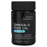 Sports Research, Oomega-3 Kala&otilde;li, Kolmekordne Tugevus, 30 Pehmet Kapslit