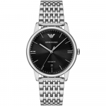 Emporio Armani Minimalistlik Must Roostevabast terasest/H&otilde;bedane Meeste Kvartsikell AR60081 must