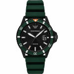 Emporio Armani Diver Must Roheline Silikoon/Kumm Meeste Kvartsikell AR11464 must