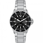 Emporio Armani World Explorer Must sihver Roostevabast terasest Meeste P&auml;ikesetoitega Kvartsikell AR11787 must