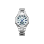 CASIO BABY G Kollektsioon P&auml;ikeseenergia Kvartsliikumine Roostevabast Terasest Rihmaga K&auml;ekell Naiste K&auml;ekell Sinise Kettaga MSG-B100D-2APR-person Blue Dial white